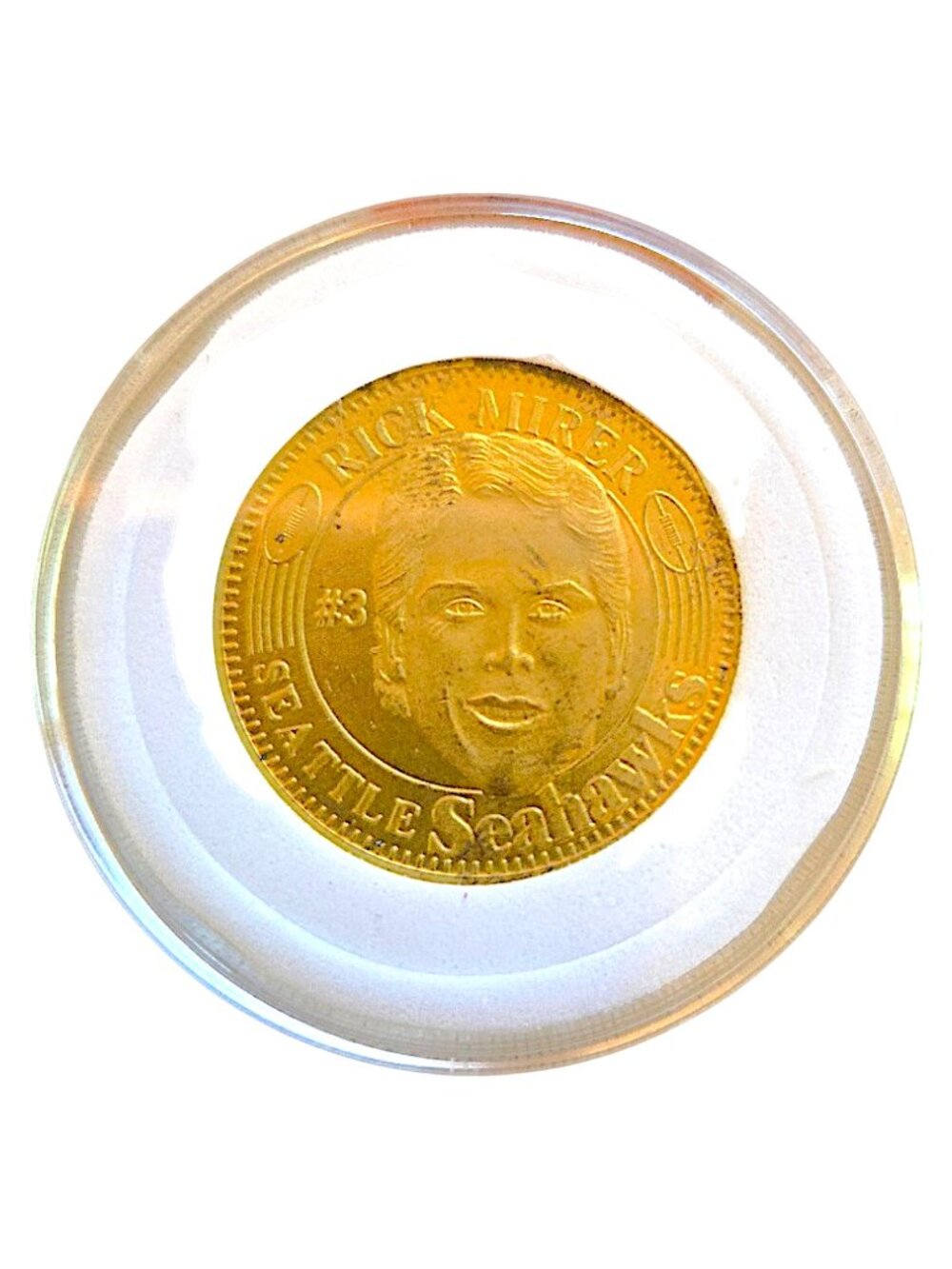 Rick Mirer Seattle Seahawks Vintage NFL Pinnacle QB Club Collectible Coin